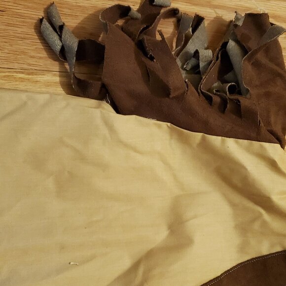 Child's Indian Halloween Costume Handmade Dress-Up Top, Loin Cloth, Ankle Fringe - Picture 14 of 15